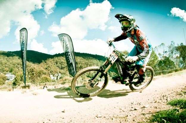 Photo Ales Matousek - National Downhill Champion Danielle Beecroft, junior ambassador for mountain biking in Australia.