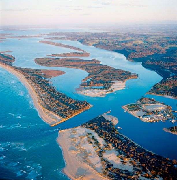Entrance-to-Gippsland-Lakes---aerial