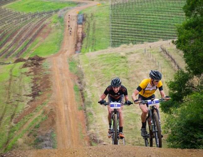 Torq Team Riders Tasman Nankervis and Yellow Jersey Keeper Mark Tupalski Machine Through Wine Country