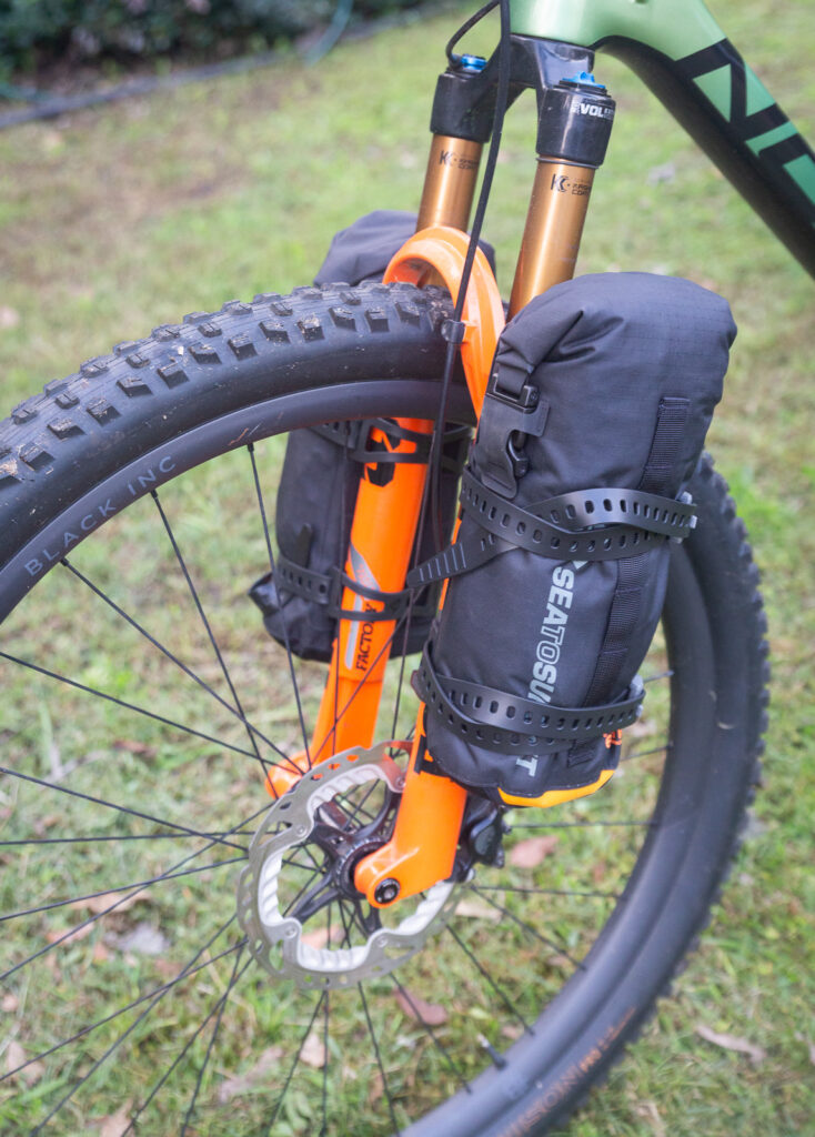Sea to Summit Telos TR2 attached to Fox Step Cast 32 forks
