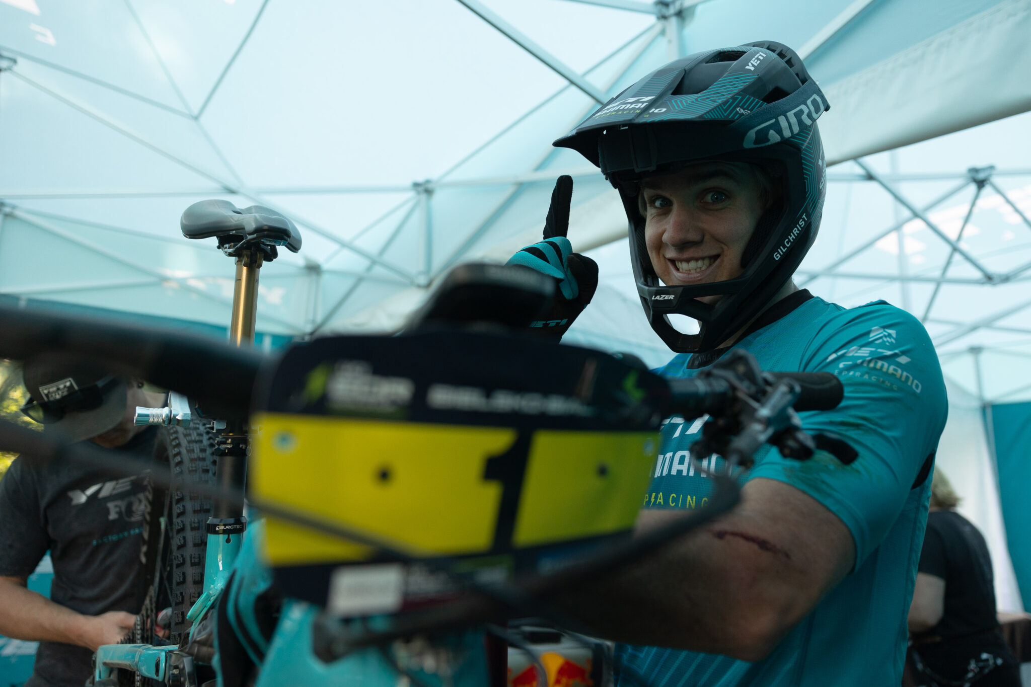 Ryan Gilchrist giving the thumbs up