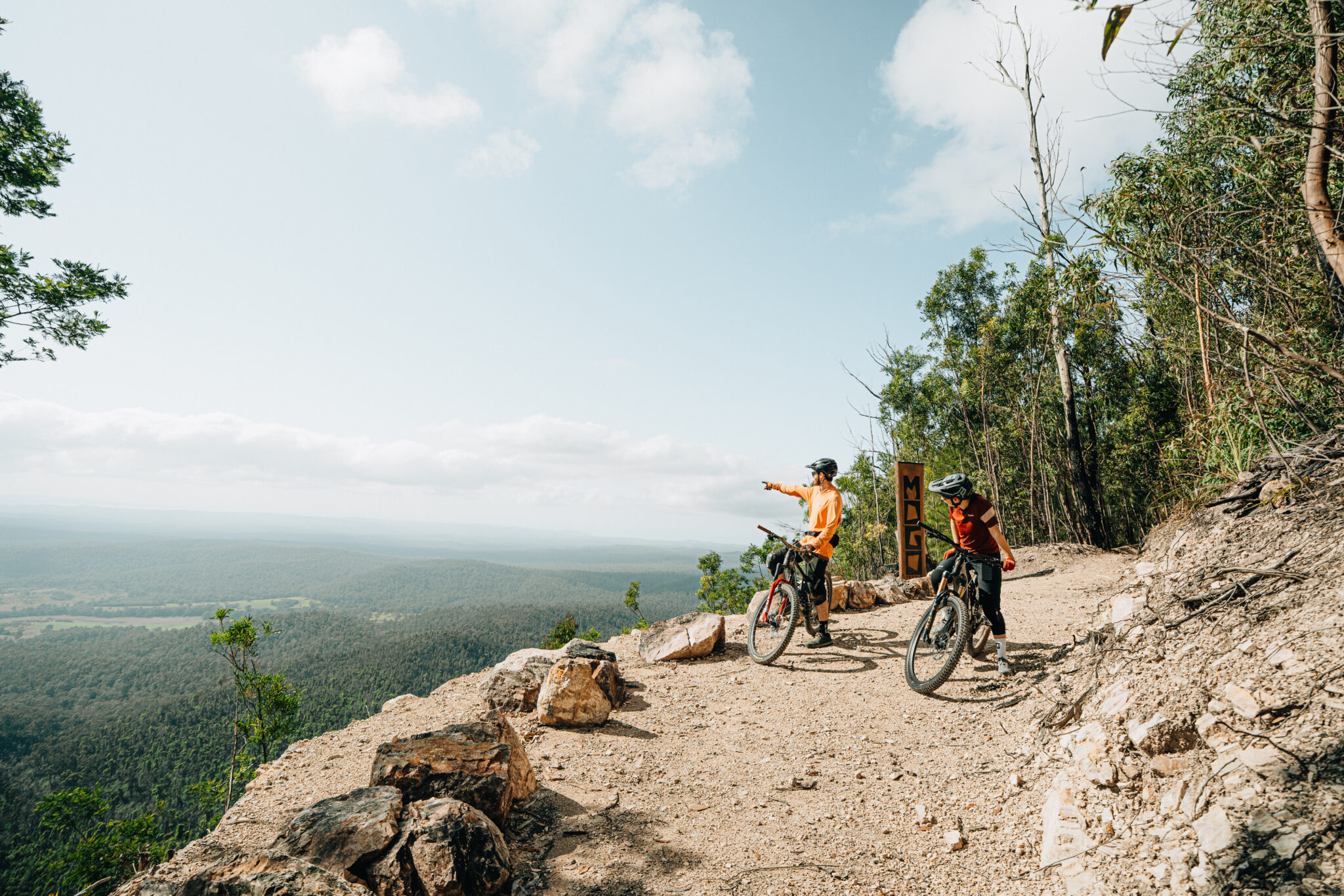 Trail summit for Mogo's Burnaaga-Goanna trail