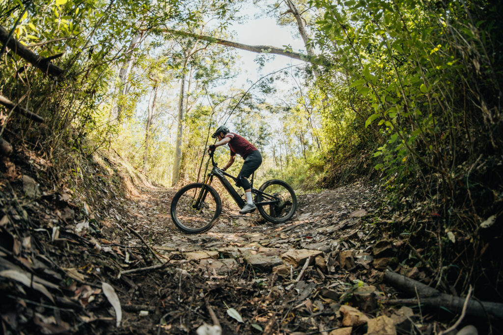 Tight switchbacks on Mogo's Burnaaga-Goanna trail