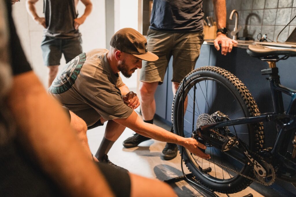 Ryan Walsch inspecting the new XTR Wireless