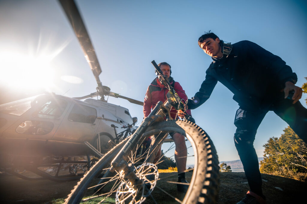 Heli drop at NZ MTB Rally