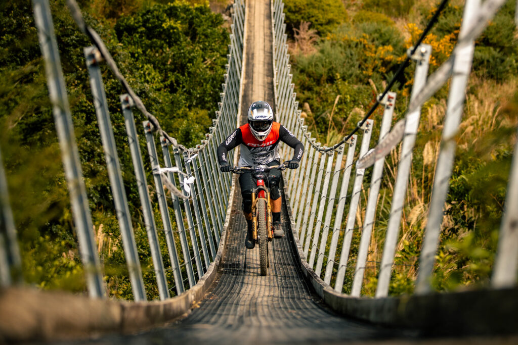 Suspension bridge on NZ MTB Rally