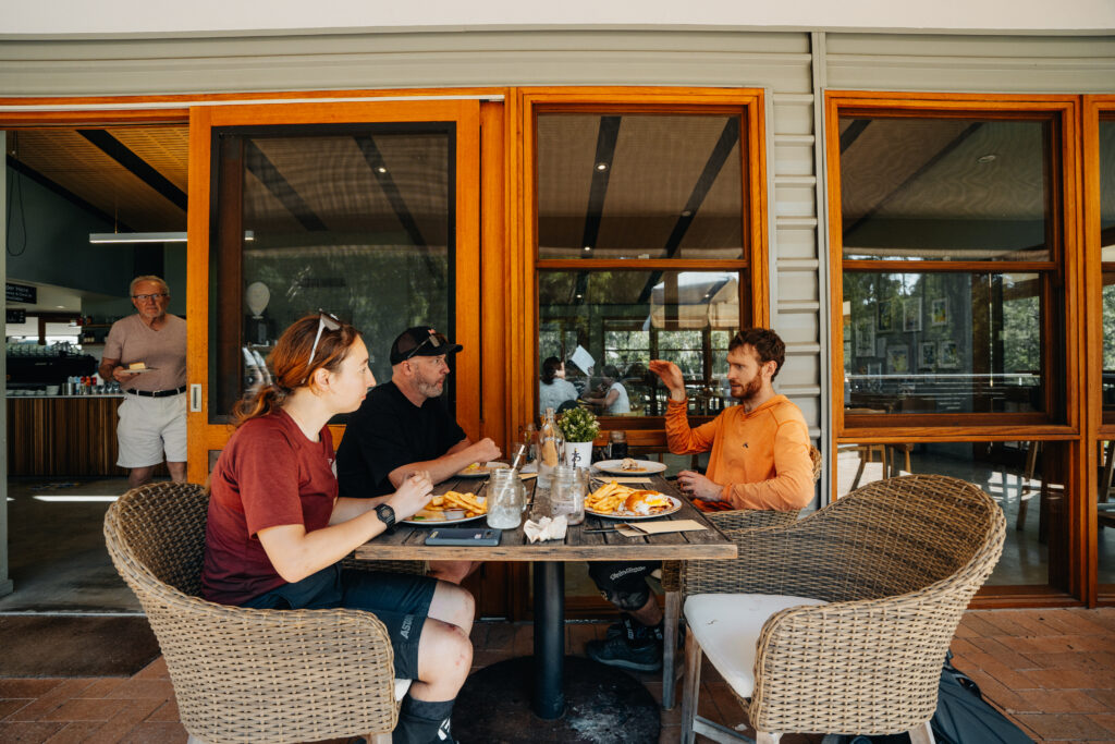 Popular cafe and bike stop in the town of Mogo, NSW, near the MTB trail network