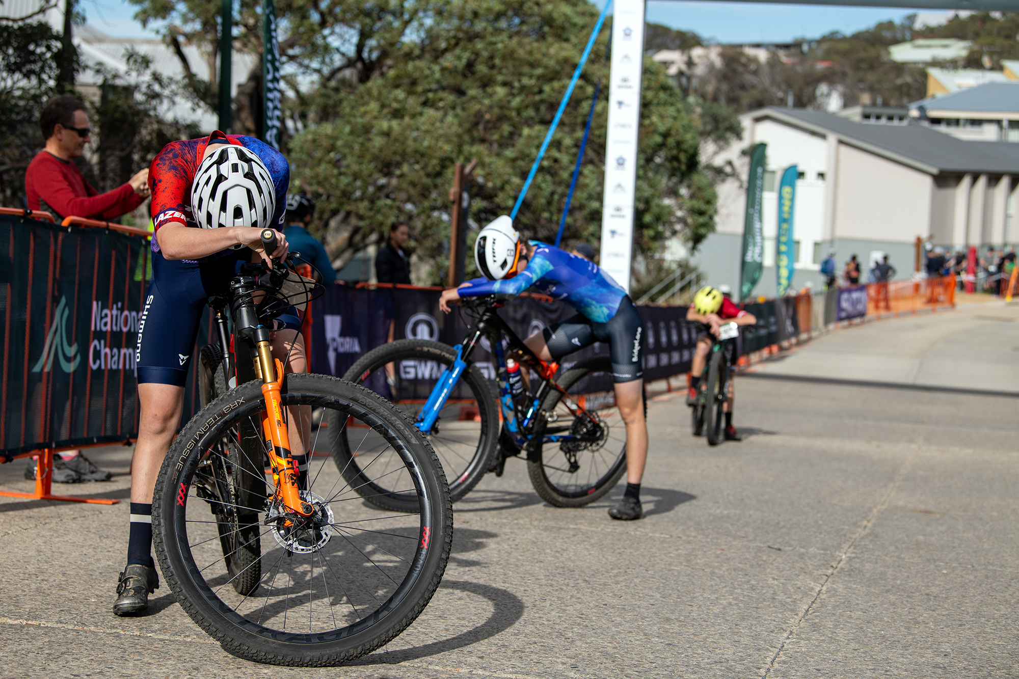 Mountain bikers at australian national champs