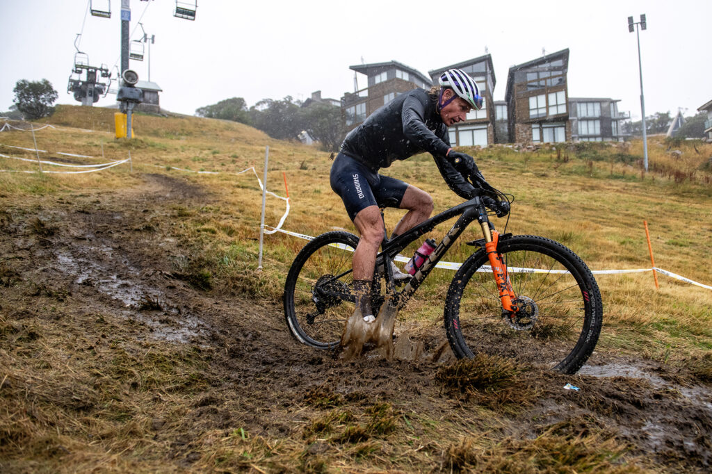 Dan McConnell racing the XCO at 2025 AusCycling National championships at Mt Buller