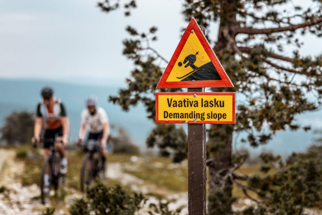 Finland gravel cycling is skiing in winter months