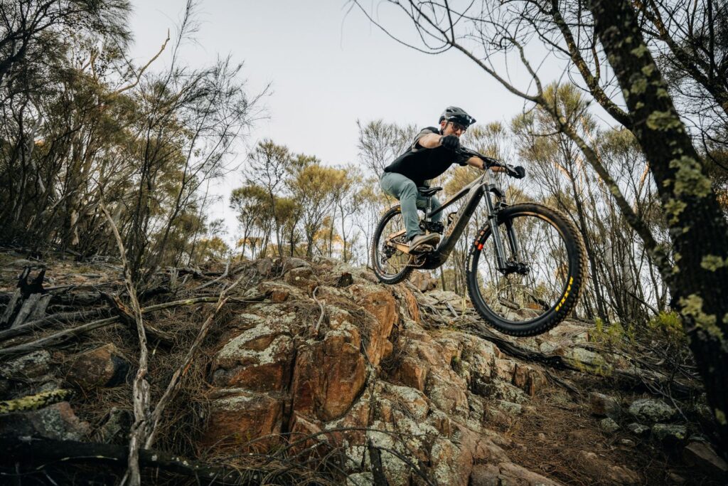 Santa Cruz Vala AL riding chunky terrain