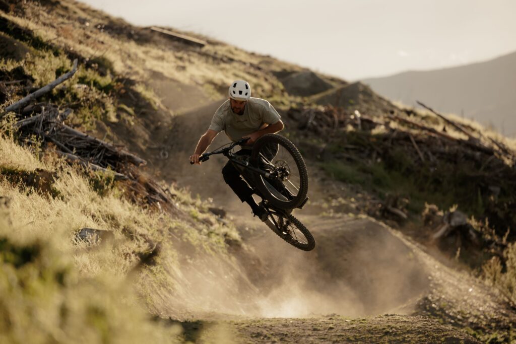 Jumping the specialized levo evo e-bike