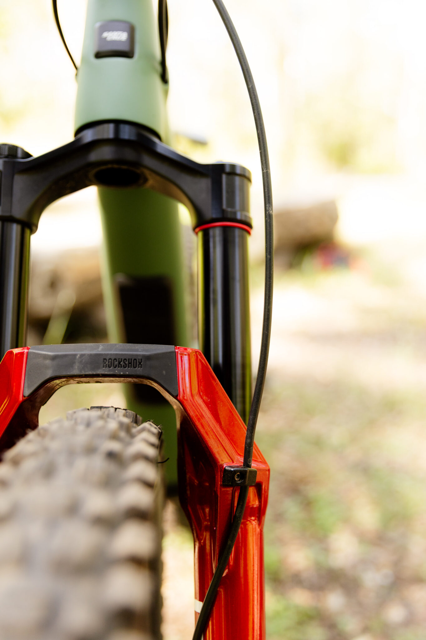 RockShox Lyrik Ultimate fork mounted on a Santa Cruz Bronson